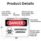 Signmission Anhydrous Ammonia Danger Sign, Aluminum, 10in W x 7in L, 2PK OS-2PACK-DS-A-710-L-1028 - alternate 6